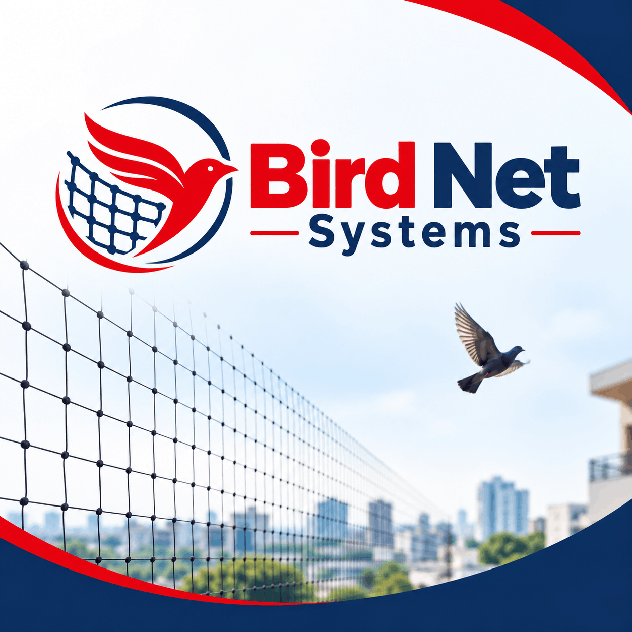 Bird safety net installation